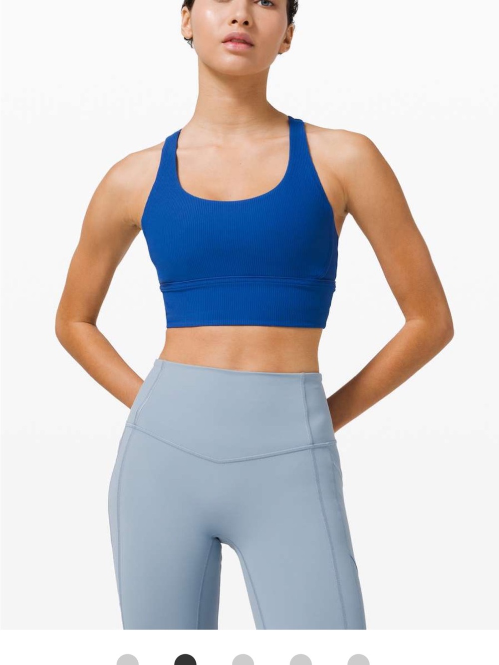 lululemon athletica Royal Blue Ribbed Strappy Sports Bra
